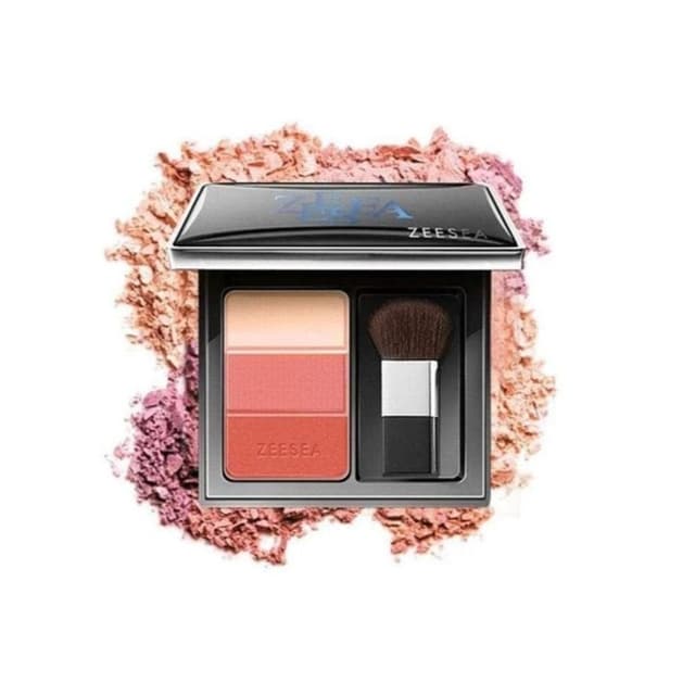 Three-Color Concealer Blusher, #Vigour Orange
