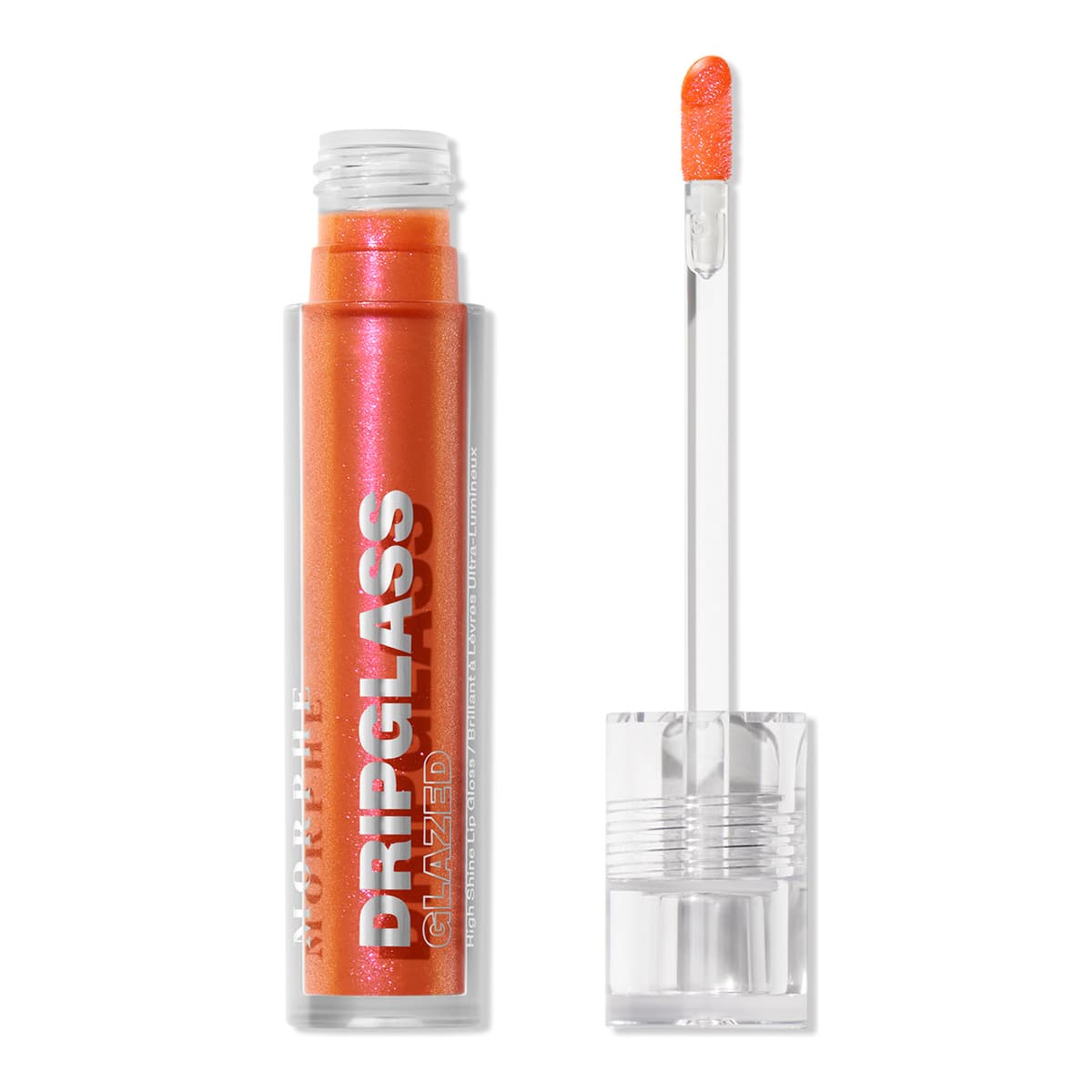 Dripglass Glazed High Shine Lip Gloss, Peach Prism