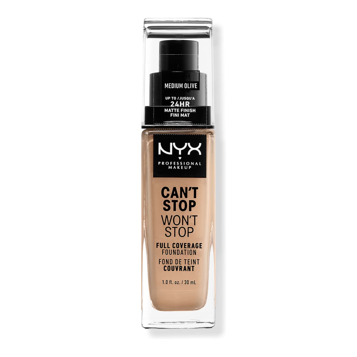Can't Stop Won't Stop 24HR Full Coverage Matte Foundation, Medium Olive