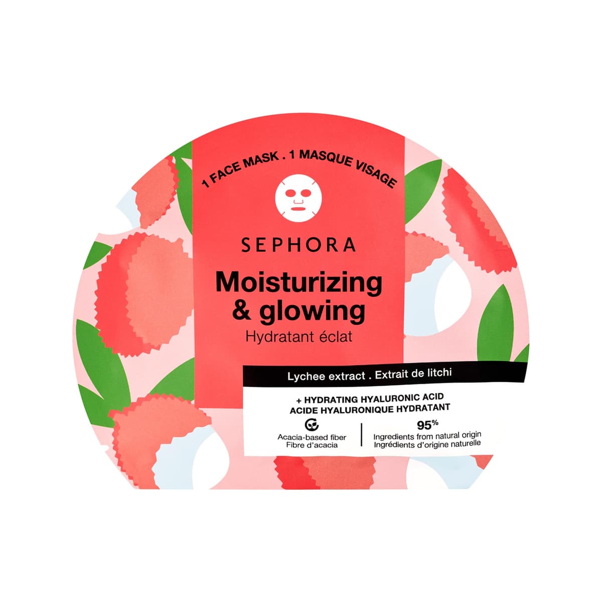 Hydrating Hyaluronic Acid Face Masks, Lychee