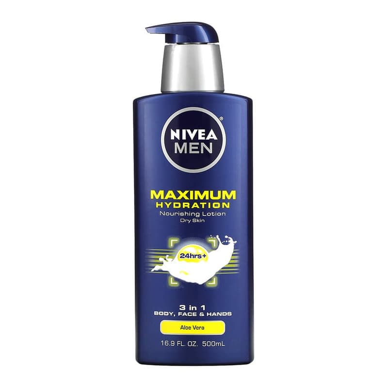 Men, Maximum Hydration, 3-in-1 Nourishing Lotion, Aloe Vera