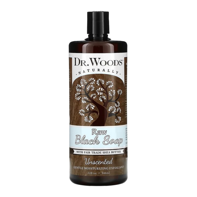 Raw Black Soap, with Fair Trade Shea Butter, Unscented