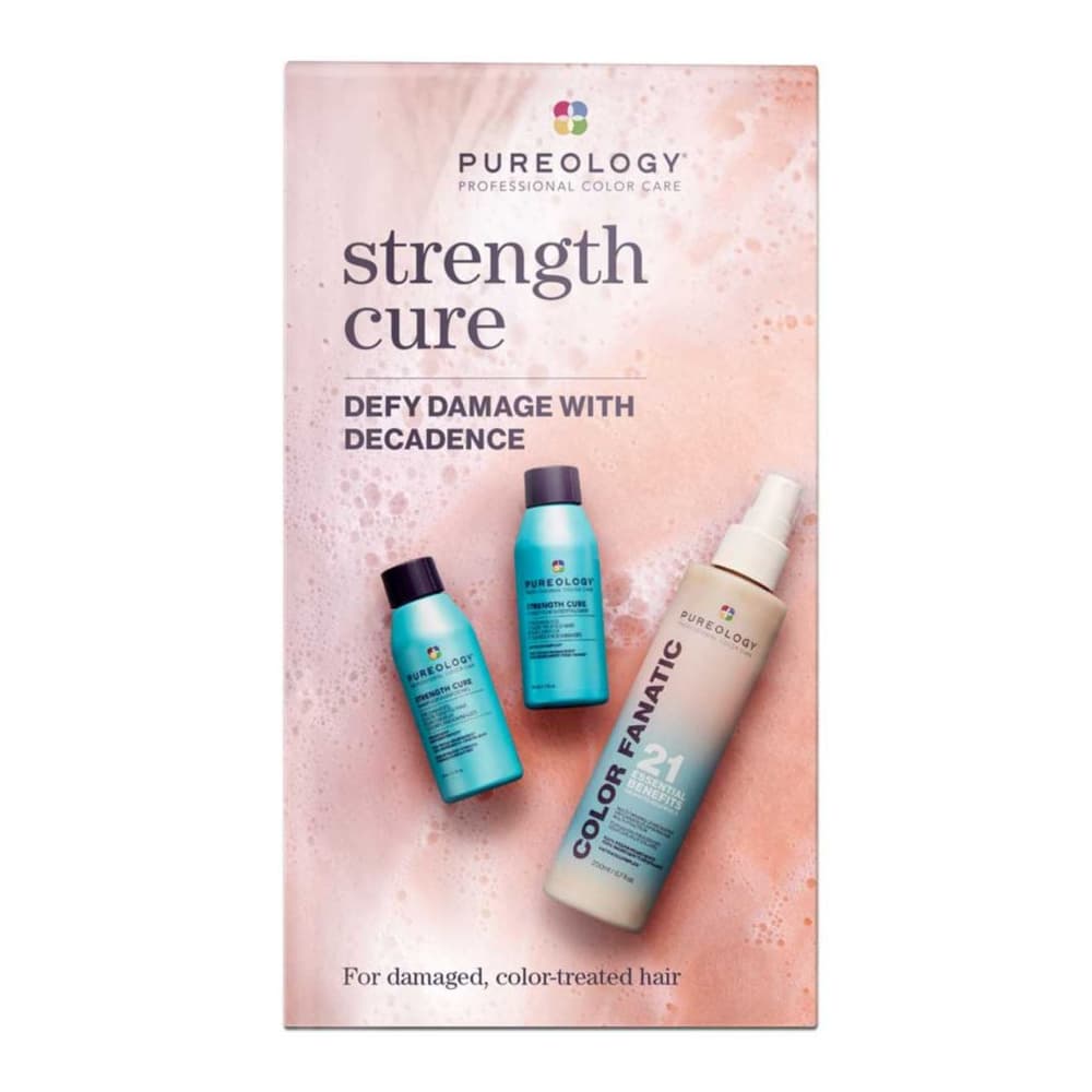 Discovery Set for Damaged Hair with Strength Cure Travel Sizes and Color Fanatic