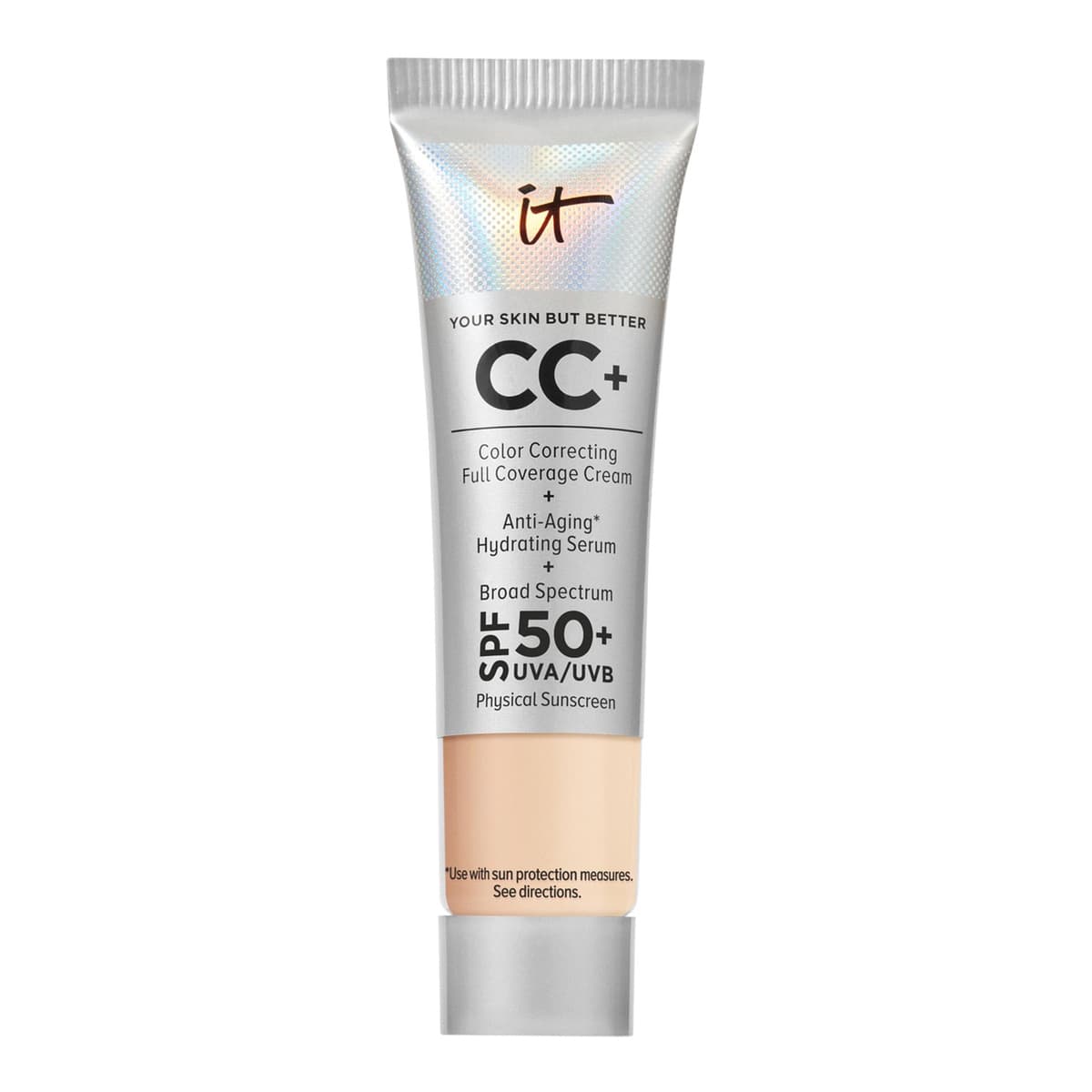Mini CC+ Cream Full Coverage Color Correcting Foundation with SPF 50+, Light