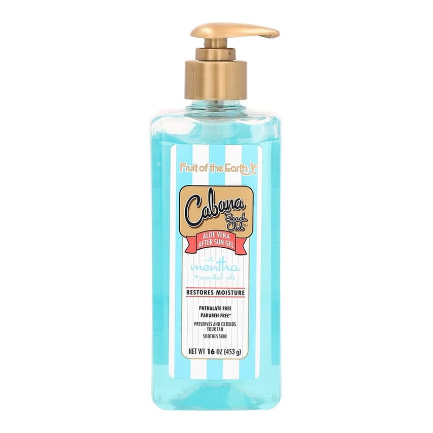 Cabana Beach Club, Aloe Vera After Sun Gel with Mentha + Essential Oils