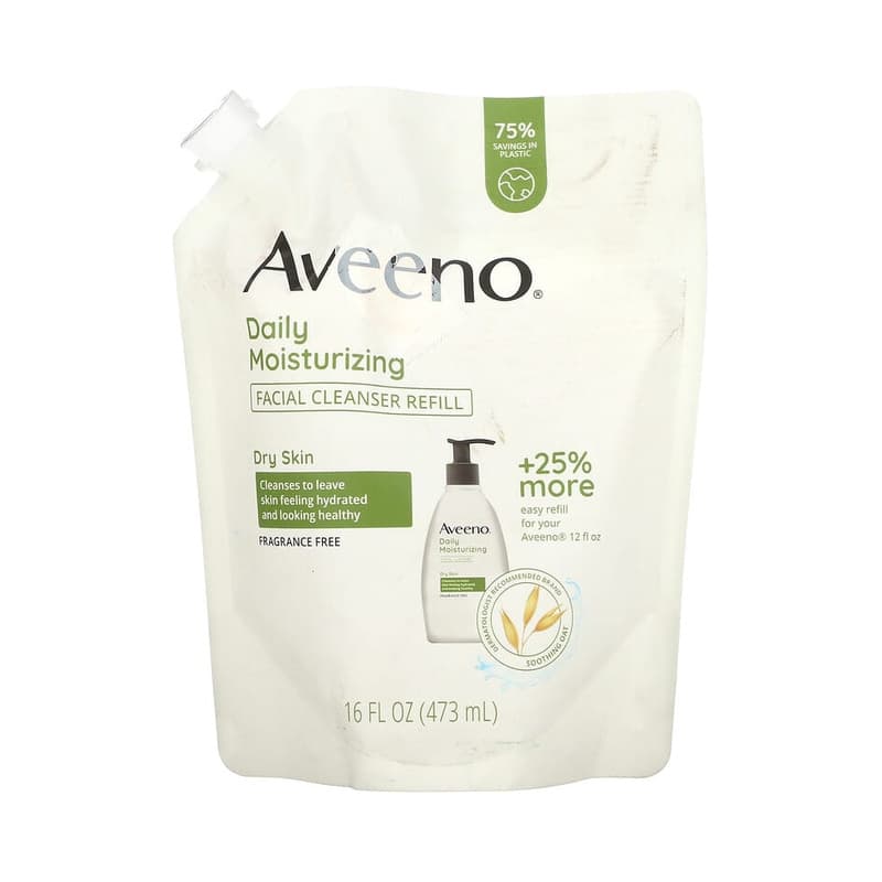 Daily Moisturizing, Facial Cleanser Refill, Dry Skin