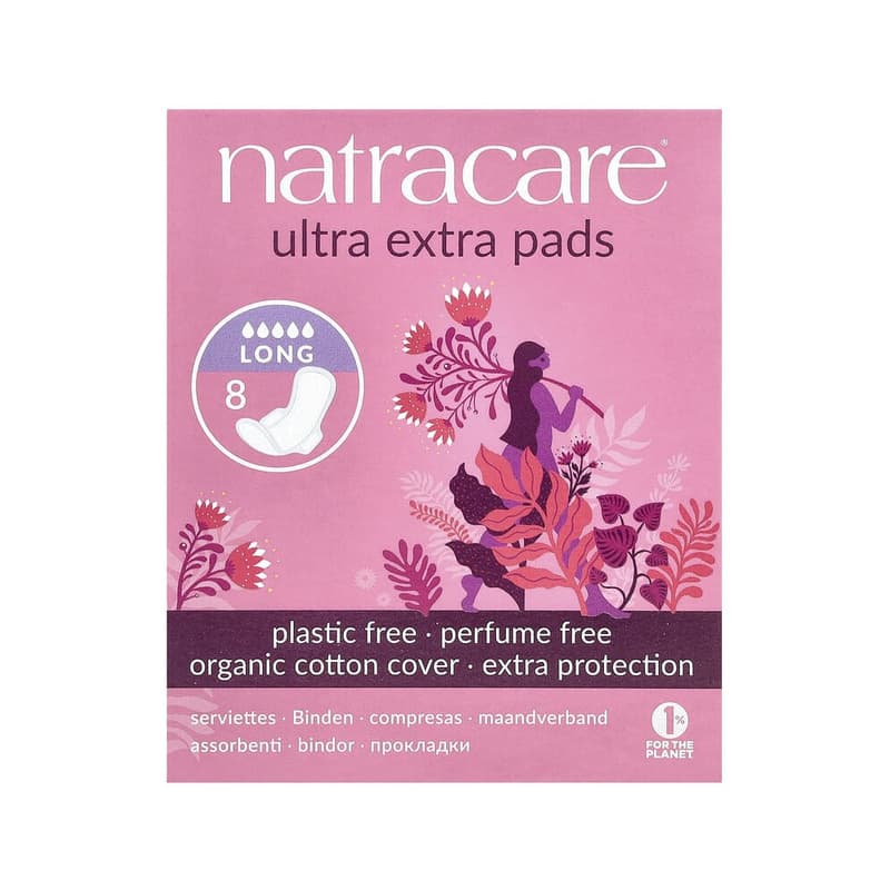 Ultra Extra Pads, Organic Cotton Cover, Long