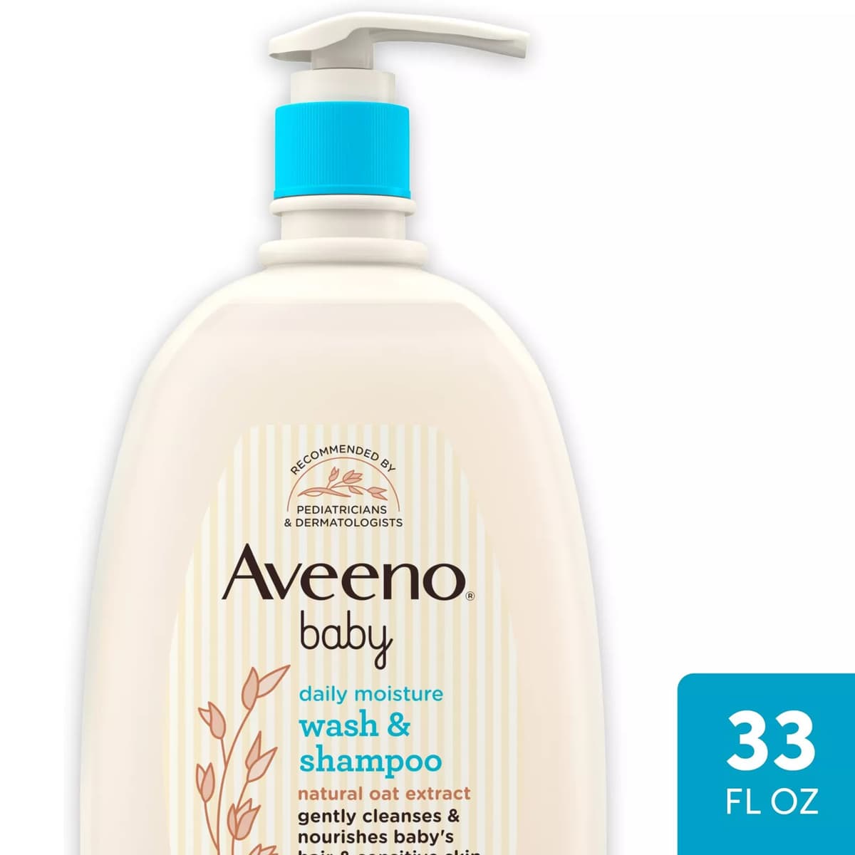 Baby Gentle Wash & Shampoo with Natural Oat Extract For Sensitive Hair & Skin - Lightly Scented