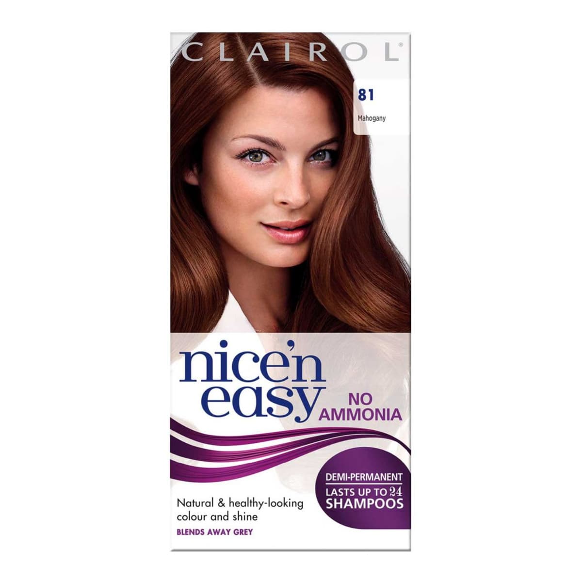 Clairol Nice'n Easy No Ammonia Semi-Permanent Hair Dye 81 Mahogany<br/>
