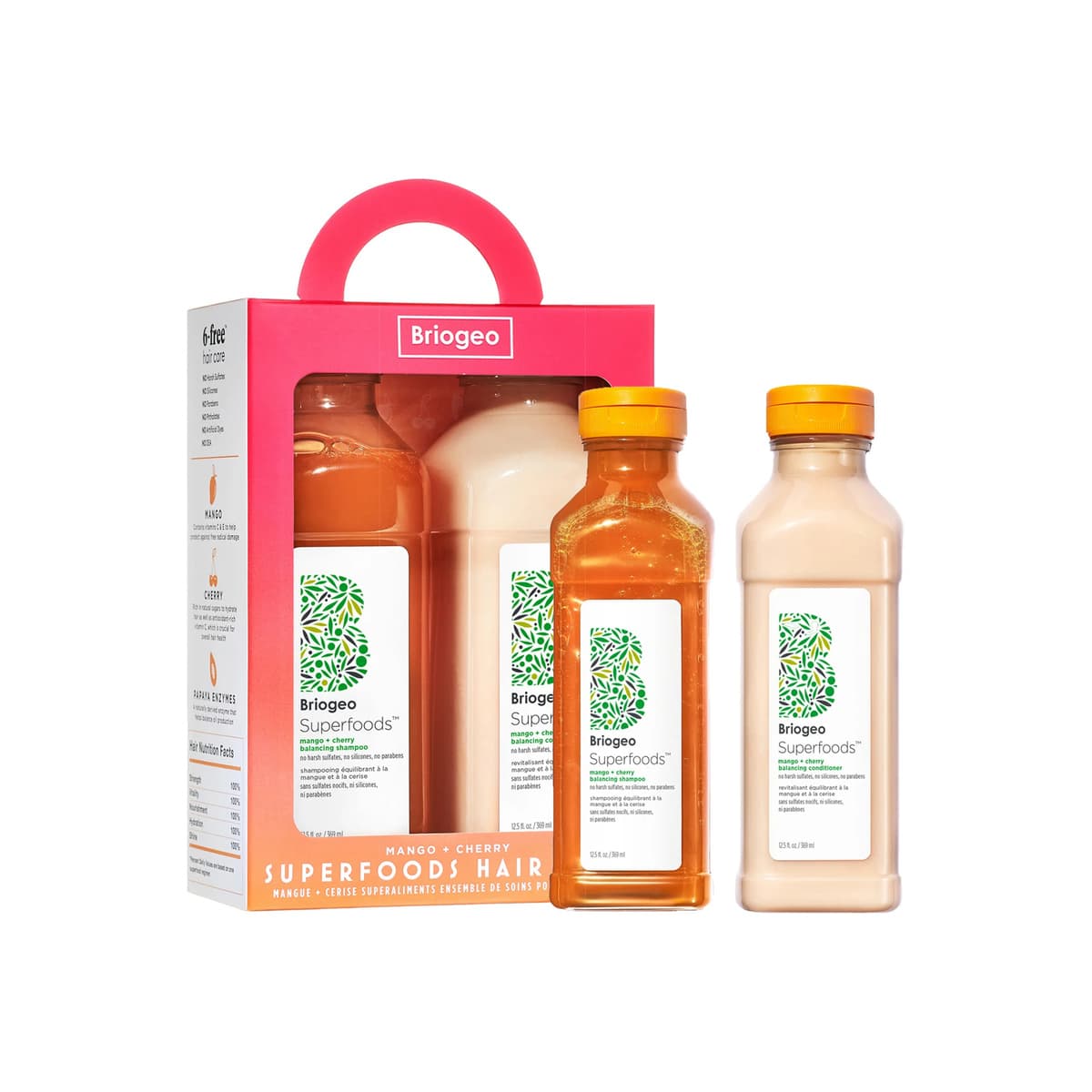 Superfoods™ Mango + Cherry Balancing Shampoo and Conditioner Duo for Oil Control