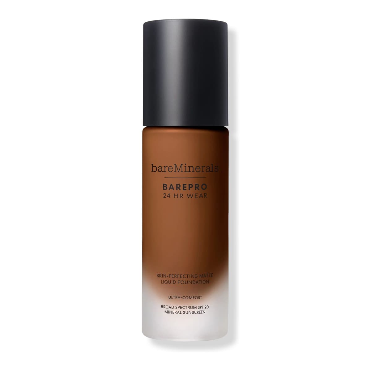 BAREPRO 24HR Wear Skin-Perfecting Matte Liquid Foundation Mineral SPF 20, Deep 57 Neutral