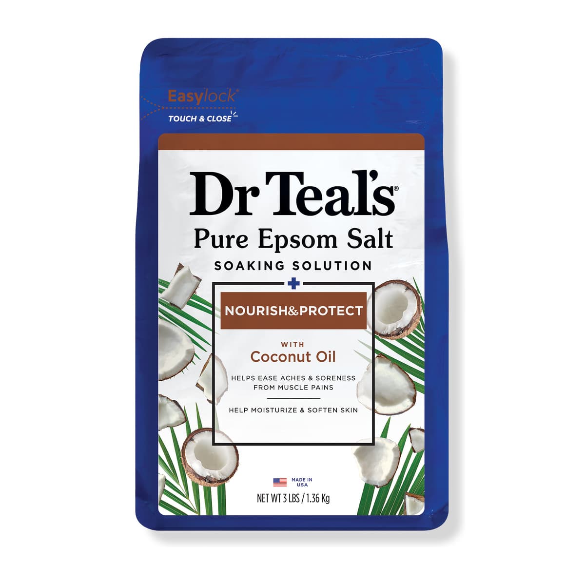 Pure Epsom Salt Soaking Solution with Coconut Oil