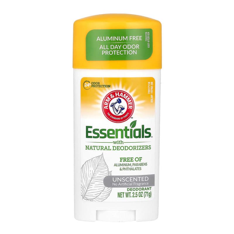 Essentials with Natural Deodorizers, Deodorant, Unscented