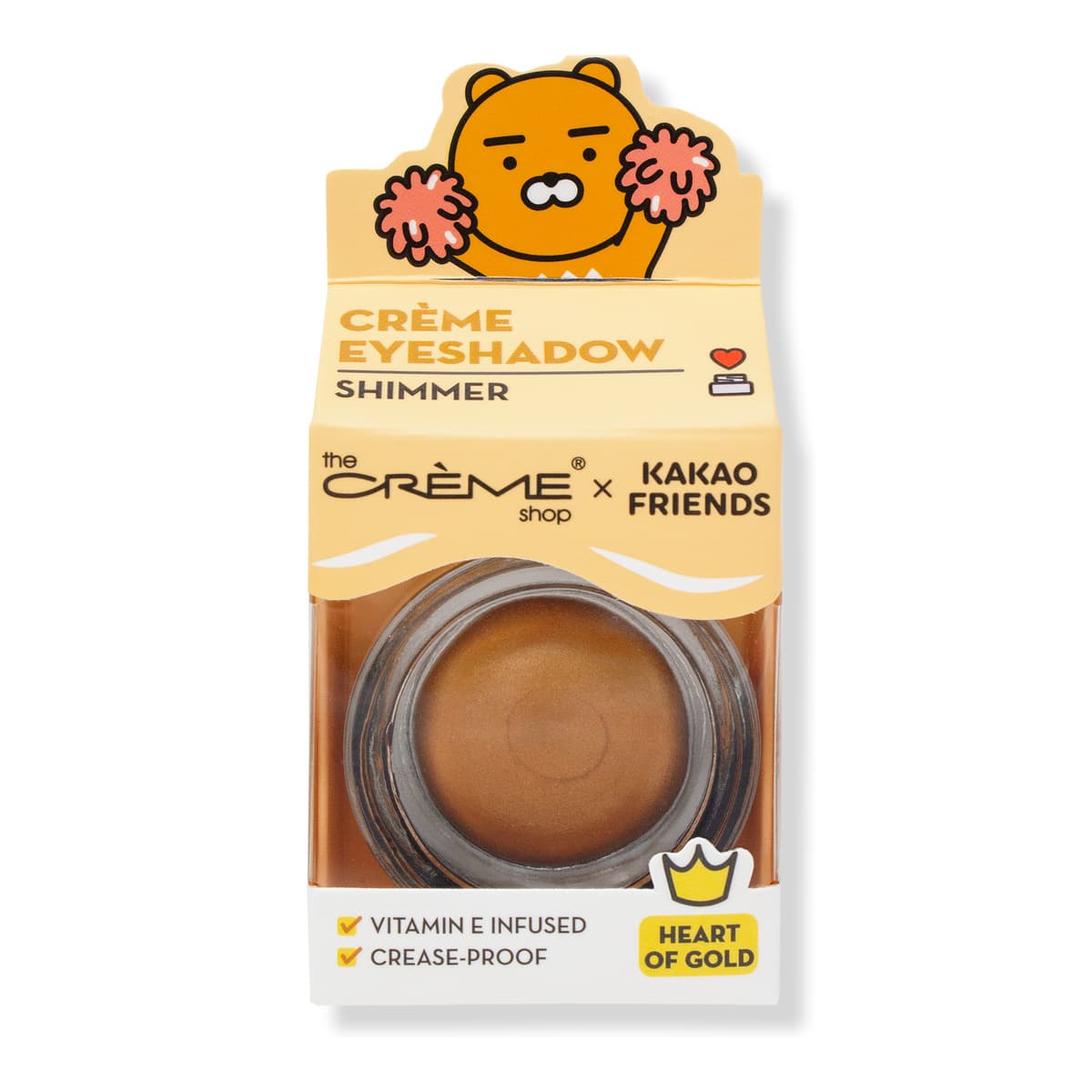Kakao Friends Crème Eyeshadow, Heart of Gold