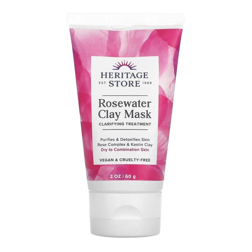 Rosewater Clay Mask, Dry To Combination Skin