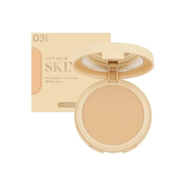 Soft Matte Skin Fit Powder Foundation SPF 30 PA+++, #03 Oat