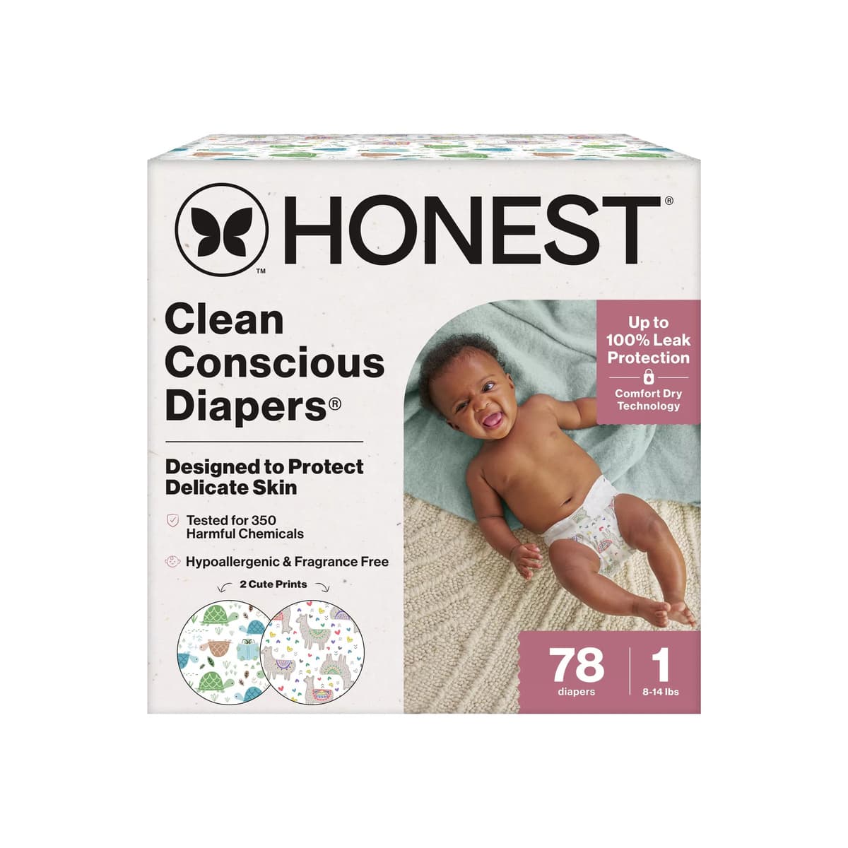 Clean Conscious Disposable Diapers - Above It All & Barnyard Babies - Size 1