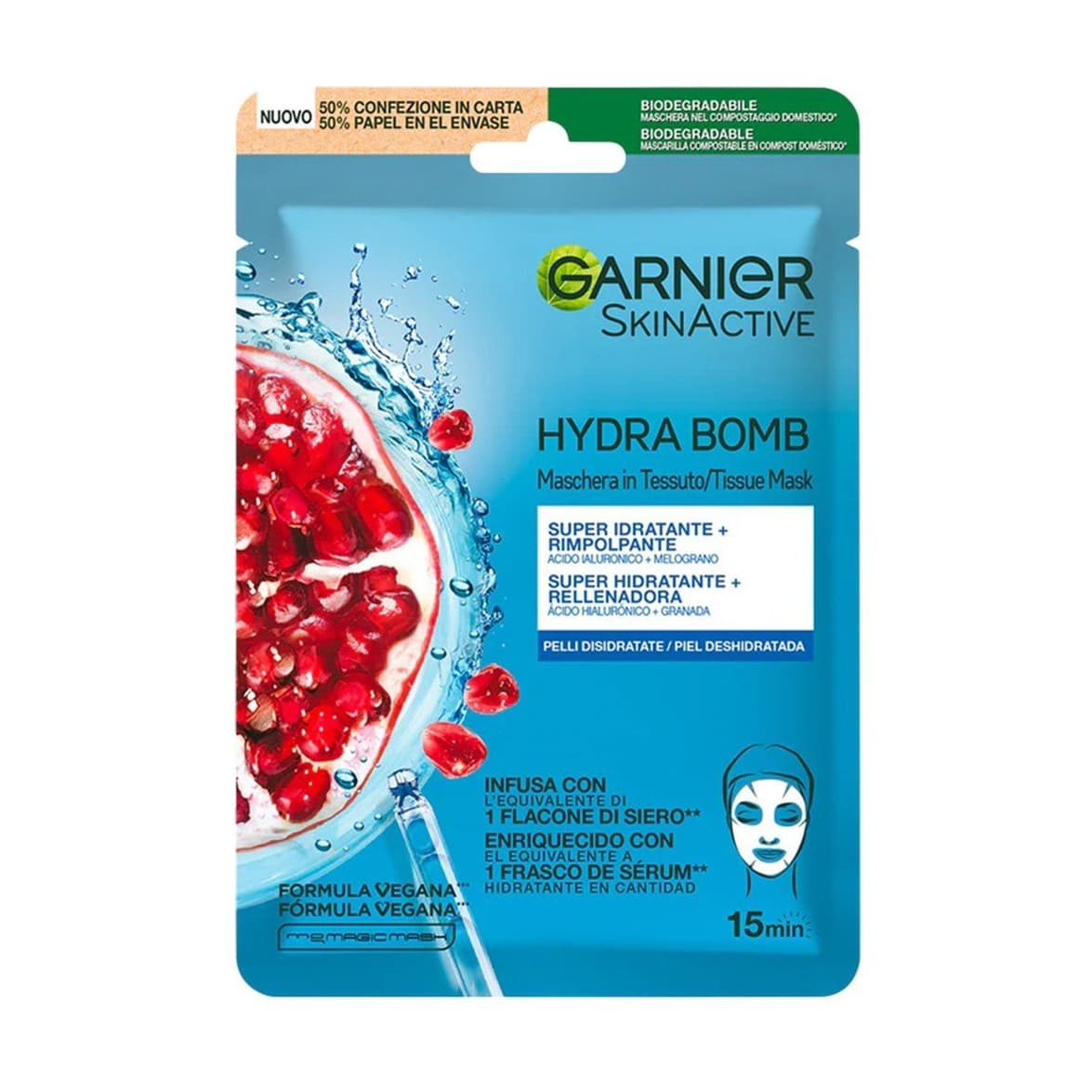 Skin Active Hydra Bomb Sheet Mask Pomegranate