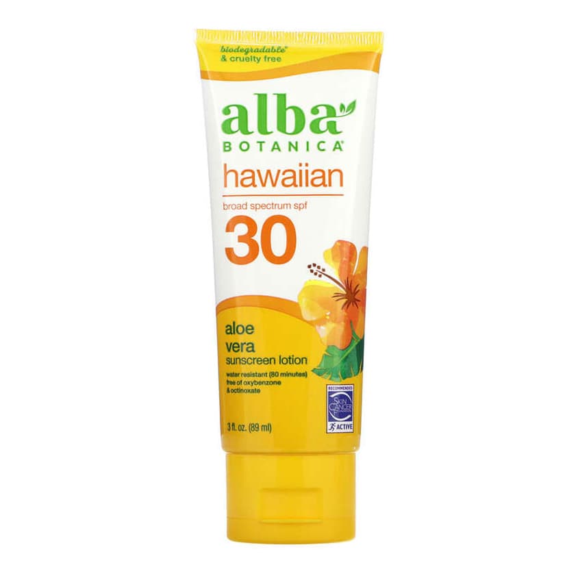 Hawaiian Sunscreen Lotion, SPF 30, Aloe Vera