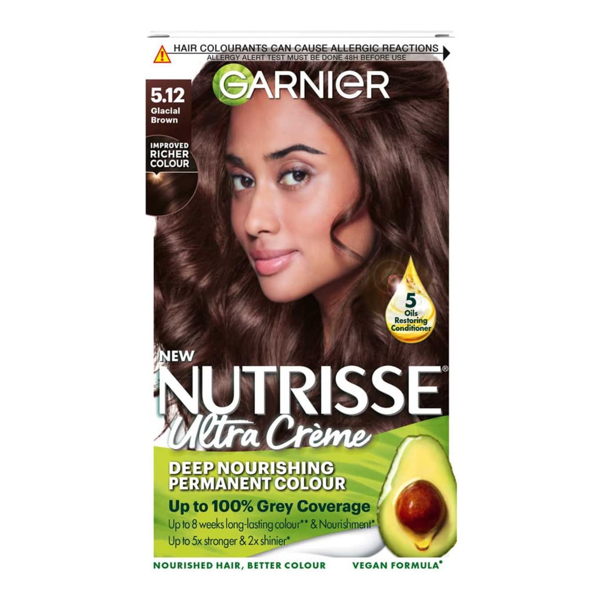 Nutrisse Cool Browns 5.12 Glacial Brown Permanent Hair Dye
