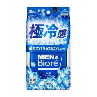 Men's Biore Body Sheet For Face & Body, EX Cool