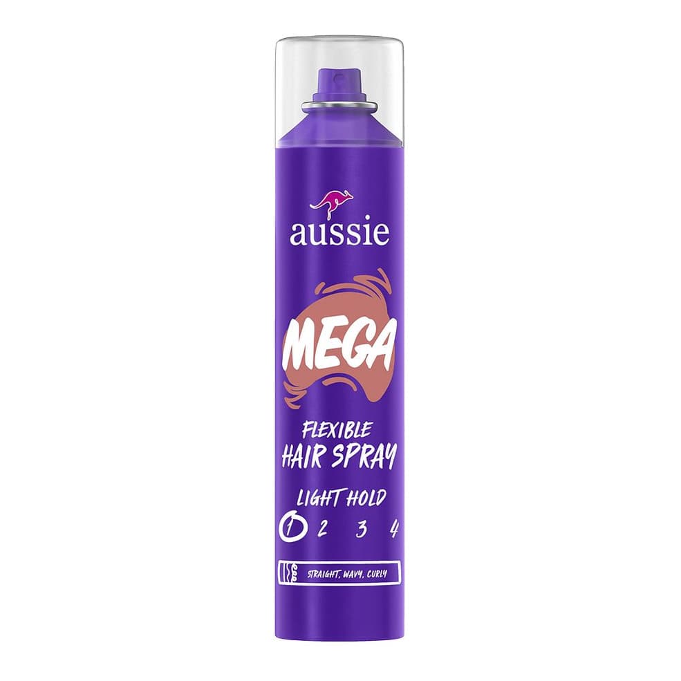 Mega Flexible Hair Spray for Curly Hair, Straight Hair, and Wavy Hair Orange-citrus
