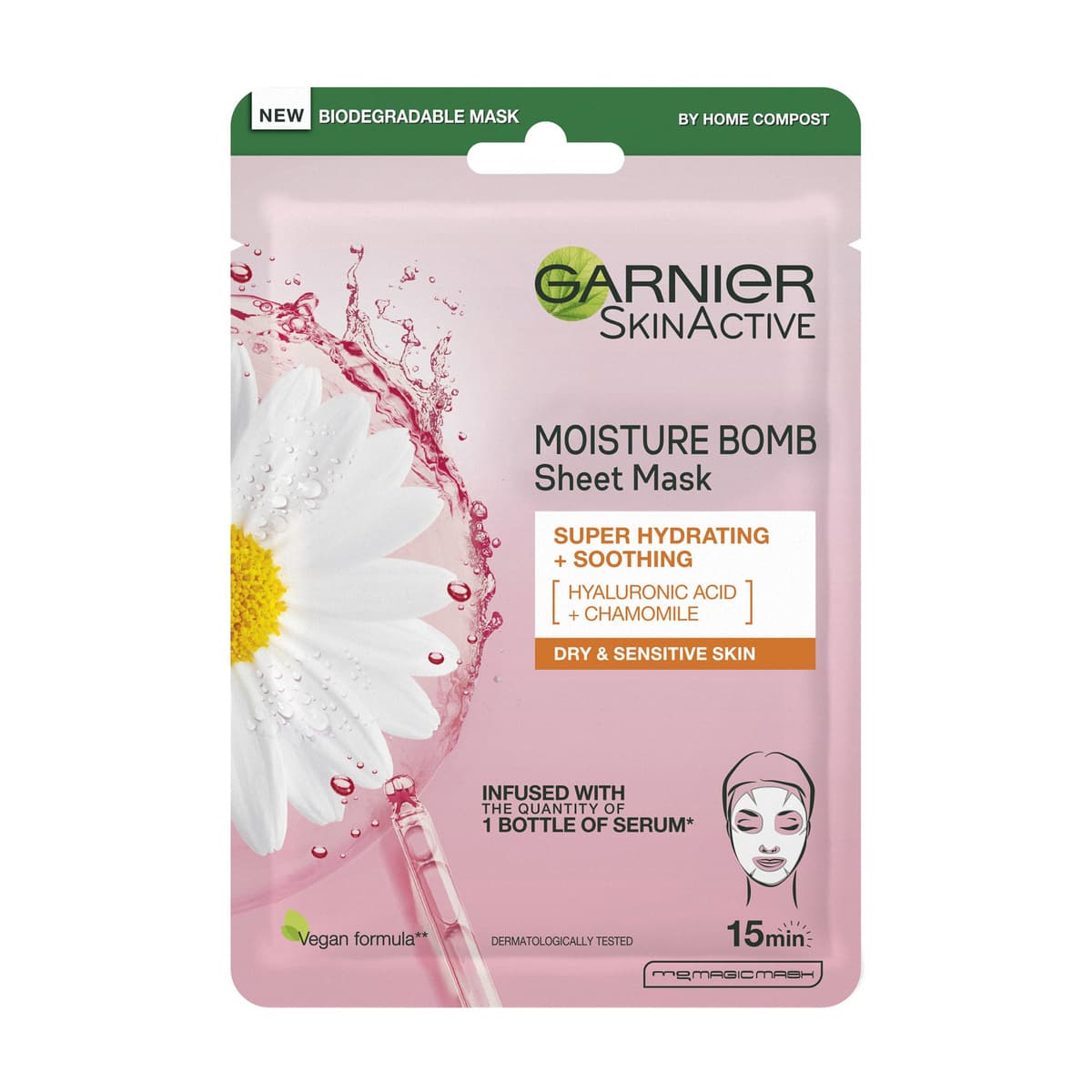 Moisture Bomb Camomile Hydrating Face Sheet Mask for Dry and Sensitive Skin
