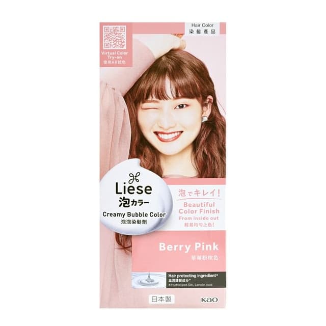 Liese Creamy Bubble Hair Color, Berry Pink