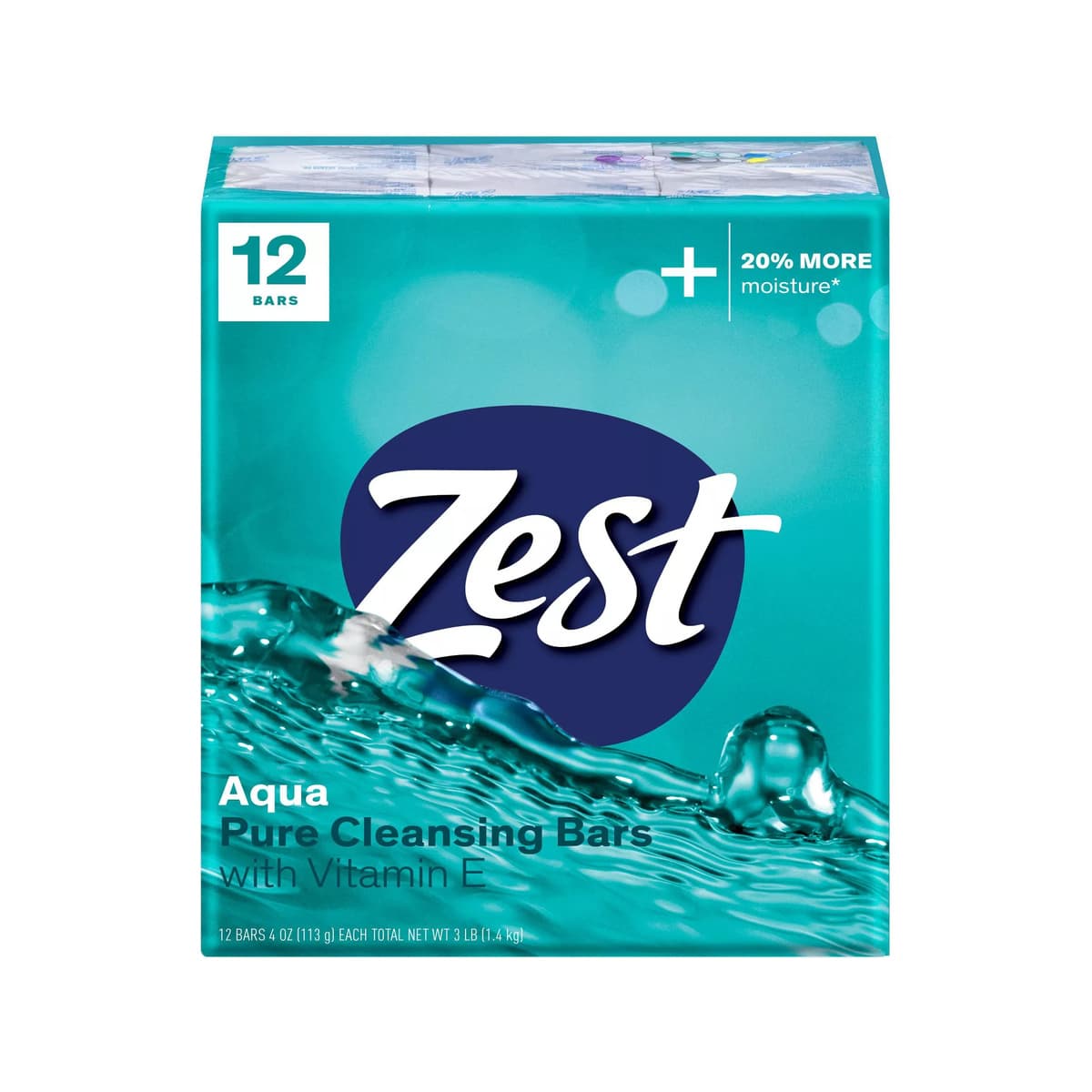 Aqua with Vitamin E Refreshing Bar Soap - 12pk