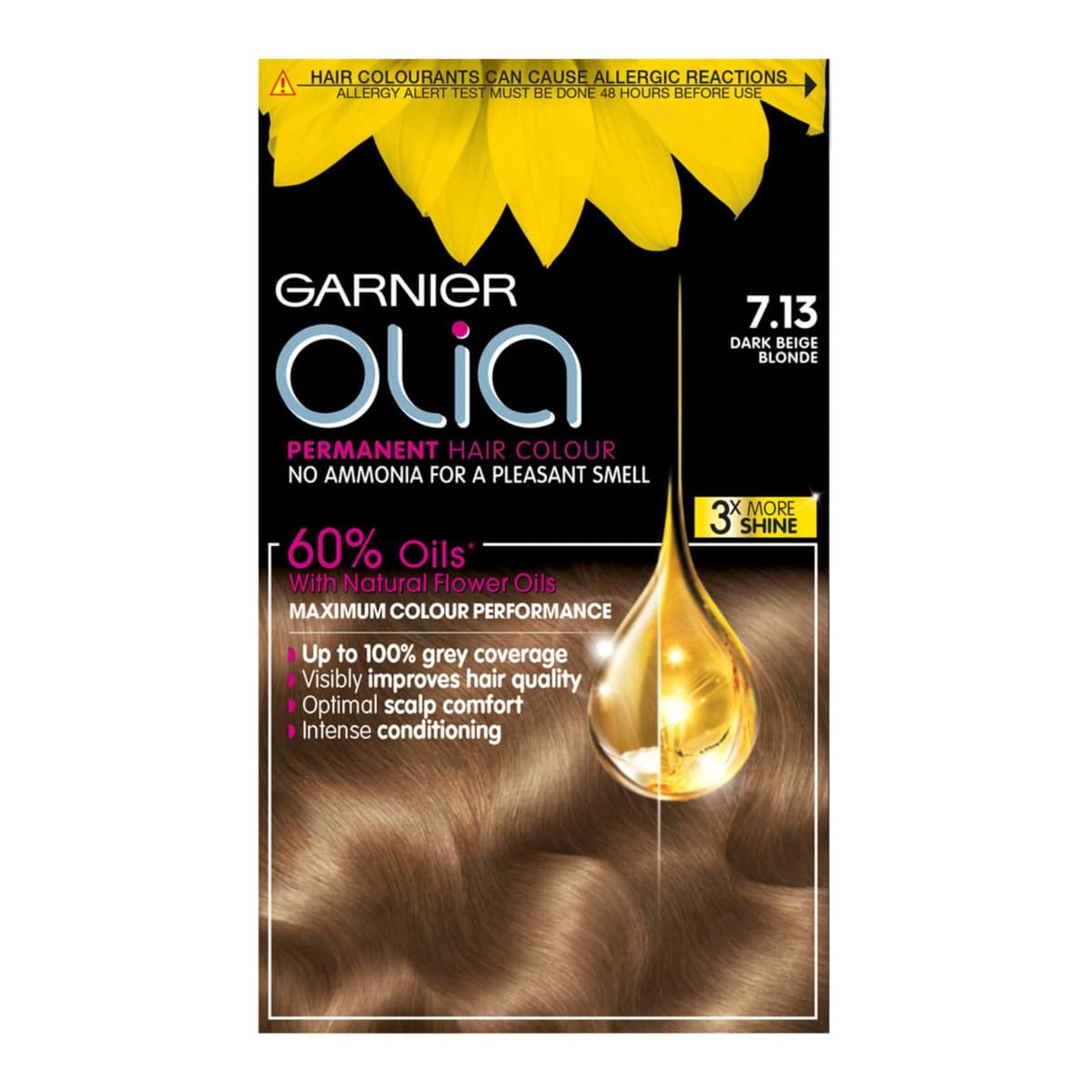Olia 7.13 Dark Beige Blonde No Ammonia Permanent Hair Dye
