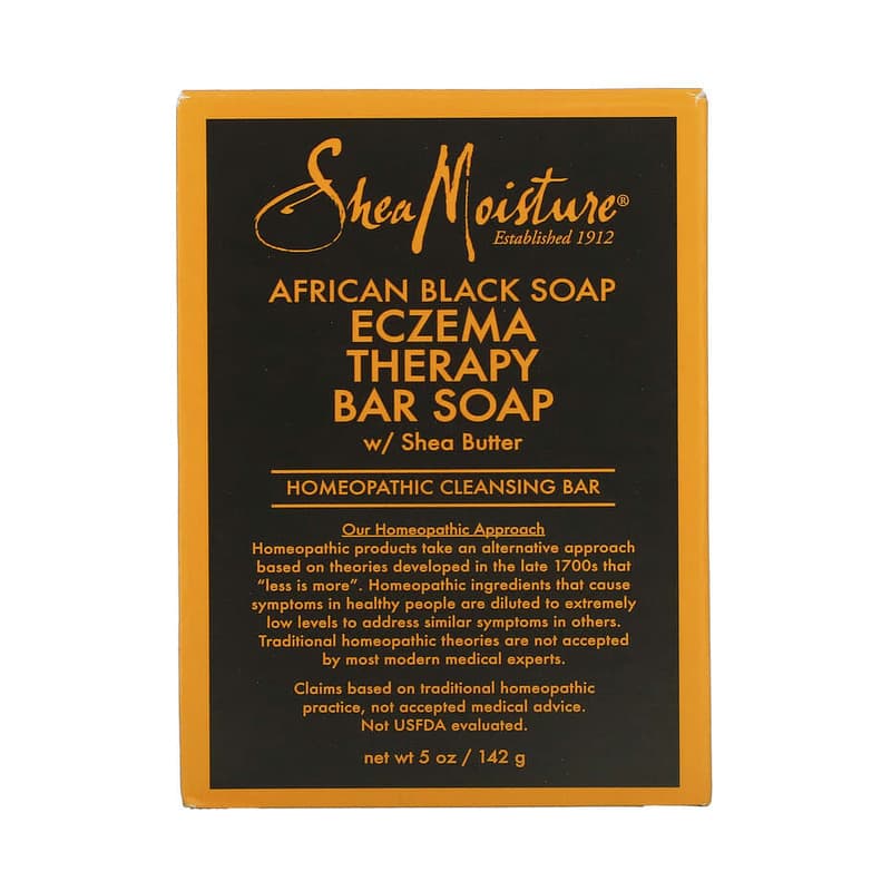 African Black Soap, Eczema Therapy Bar Soap with Shea Butter