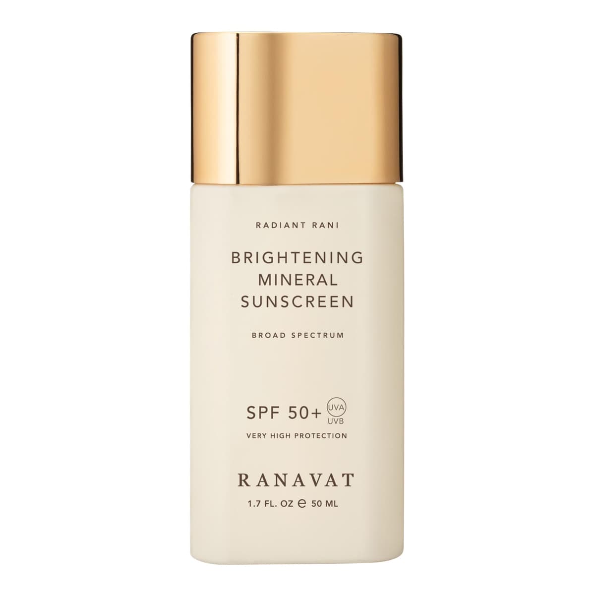 Radiant Rani Daily Brightening Mineral Sunscreen, SPF 50+ with Saffron