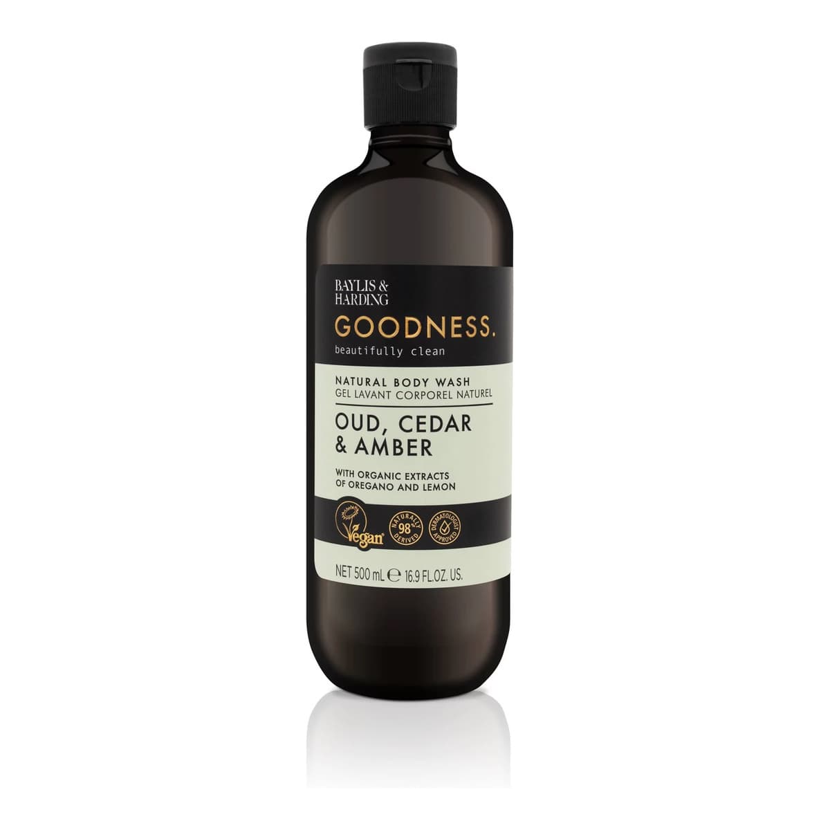 Goodness Oud Cedar & Amber Body Wash