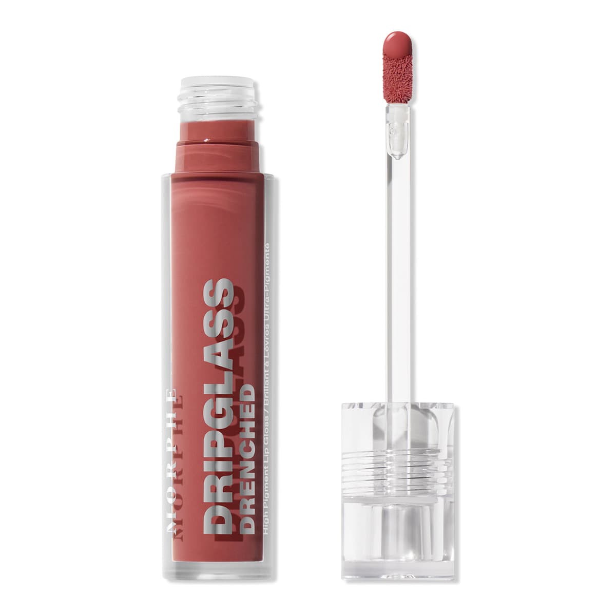 Dripglass Drenched High Pigment Lip Gloss, Deep Brick