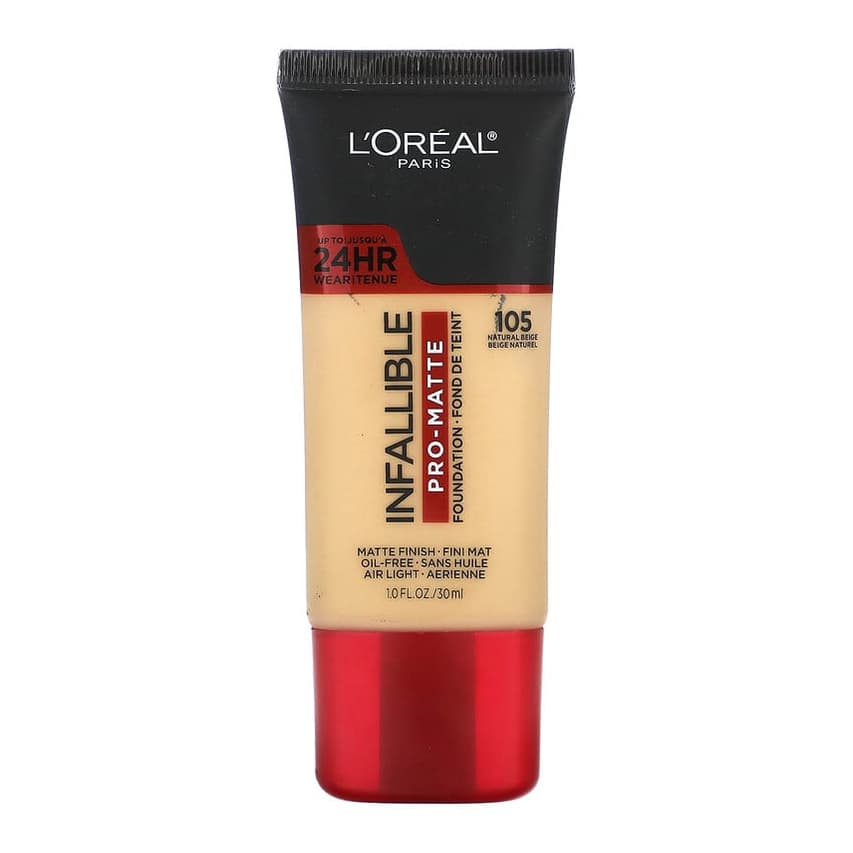 Infallible, Pro-Matte Foundation, #105 Natural Beige