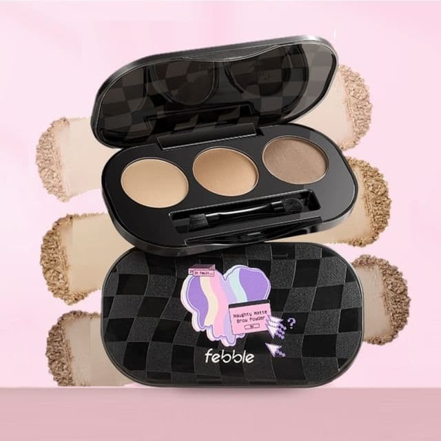 3 Shade Eyebrow Powder, #4 Light brown