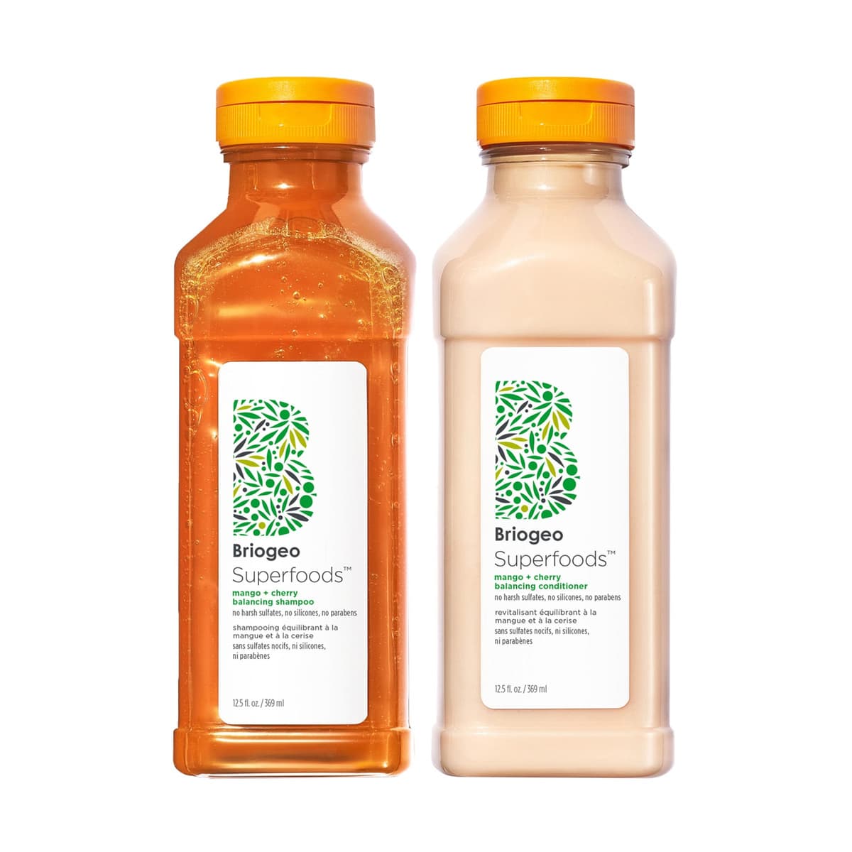 Superfoods Mango + Cherry Balancing Shampoo + Conditioner Duo for Oil Control