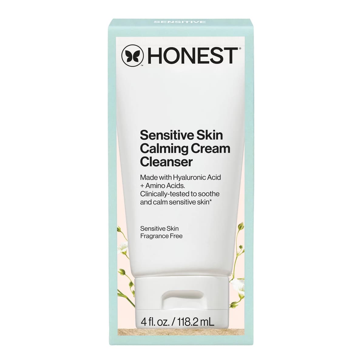 Sensitive Skin Calming Cream Cleanser with Hyaluronic and Amino Acids