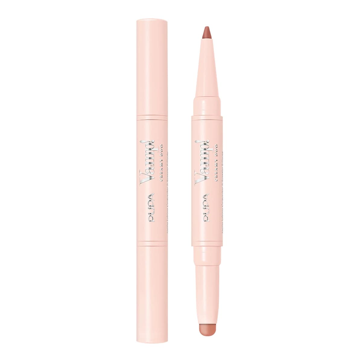 Milano Vamp! Creamy Duo Contouring Lip Pencil and Shiny Lipstick - 003 Warm Nude - Lipstick