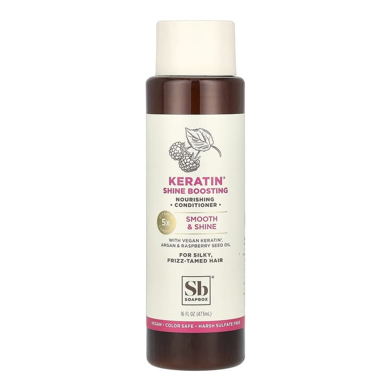 Nourishing Conditioner, Keratin Shine Boosting, For Silky, Frizz-Tamed Hair