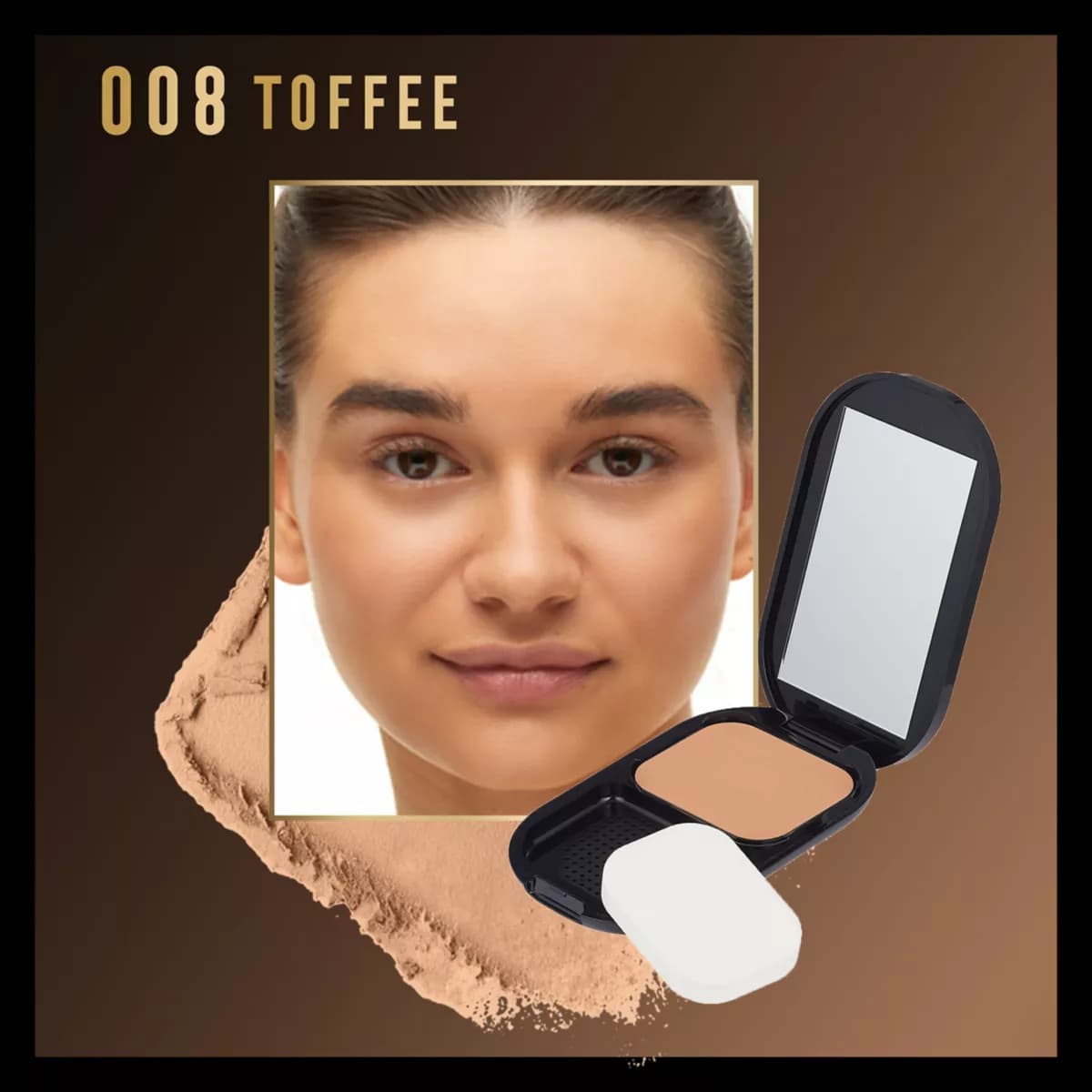 Facefinity Compact SPF 20 Matte Powder Foundation, toffee 008