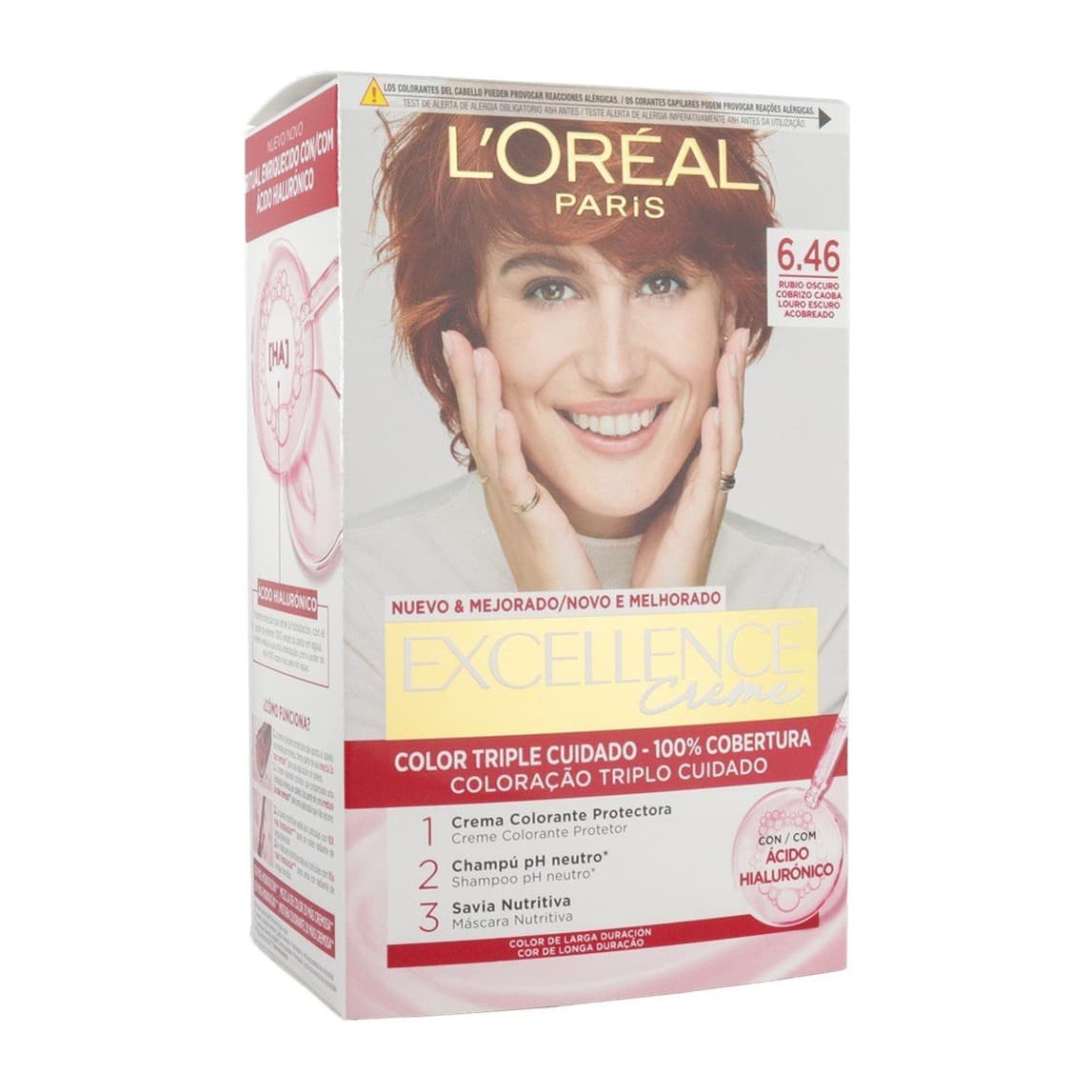 Excellence Creme Hair Dye 6.46 Light Copper Red