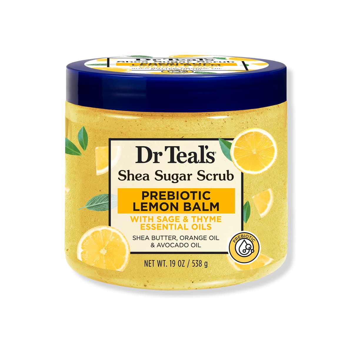 Shea Sugar Body Scrub with Prebiotic Lemon Balm and Essential Oils