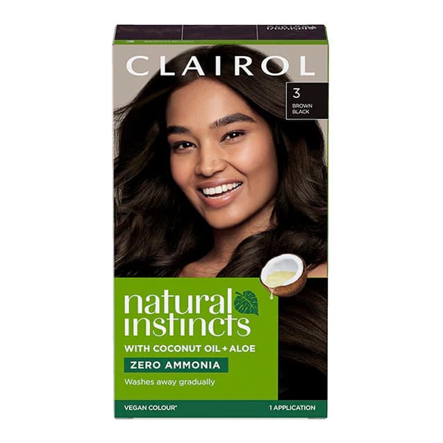 Clairol Natural Instincts Hair Dye 3 Darkest Brown