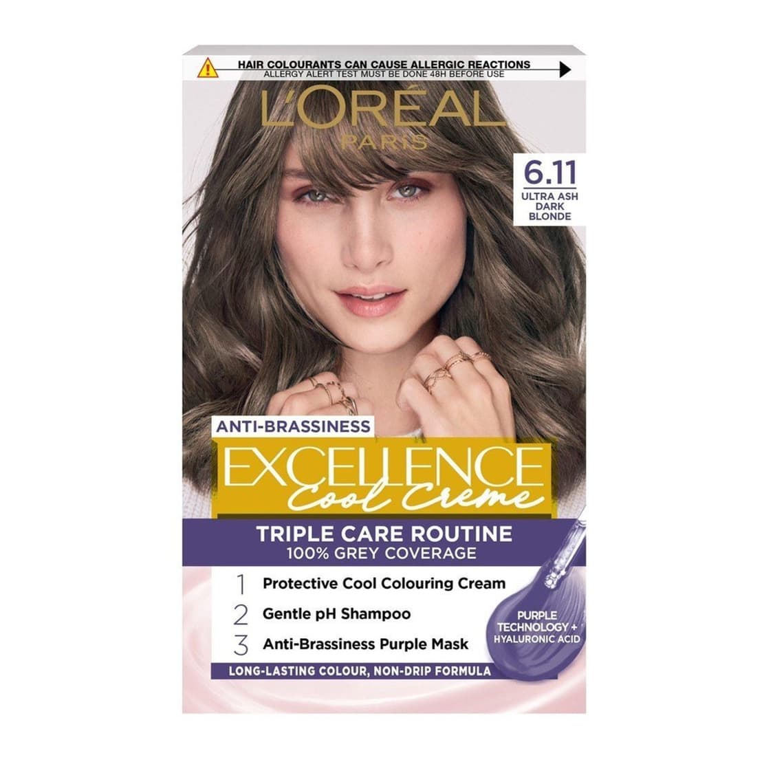 Excellence Cool Creme Hair Dye 6.11 Ash Dark Blond