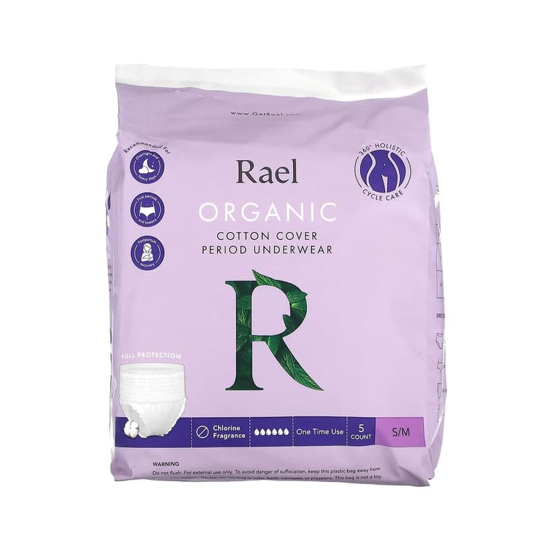 Organic Cotton Cover Period Underwear, S/M