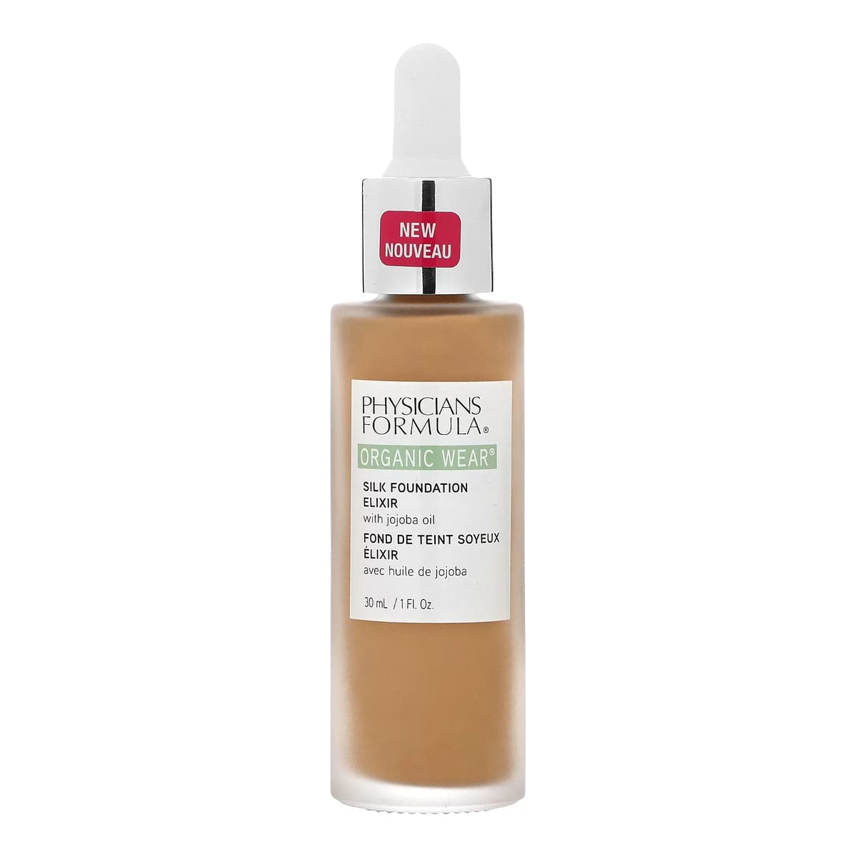 Organic Wear All Natural Liquid Foundation Elixir Tan, Full Coverage | Dermatologist Tested, Clinicially Tested