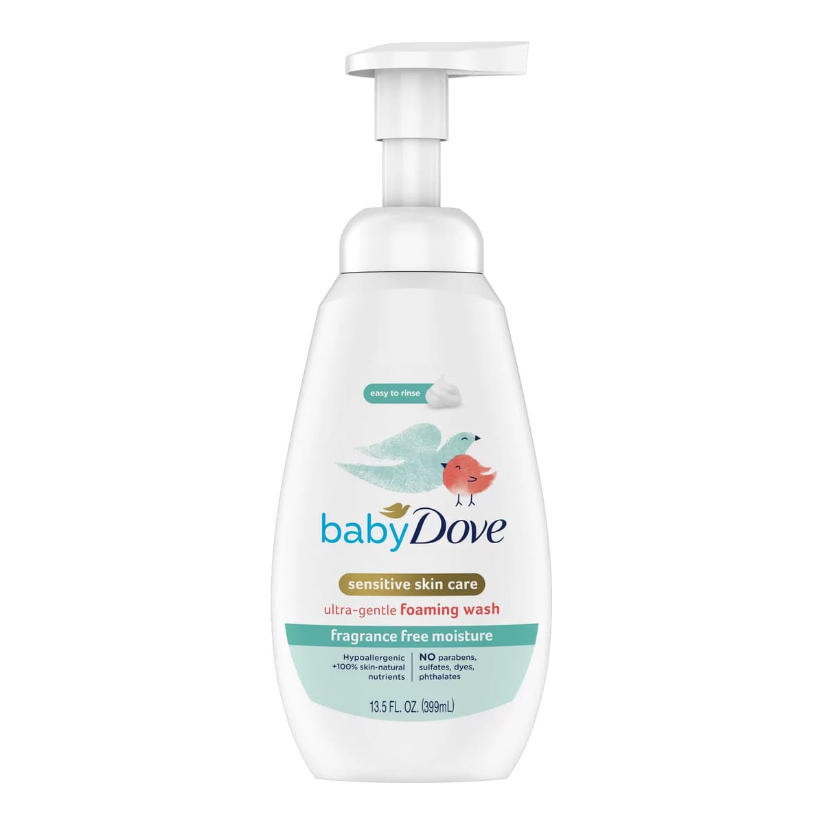 Fragrance Free Moisture Baby Body Wash & Shampoo, Hypoallergenic for Eczema-Prone Skin