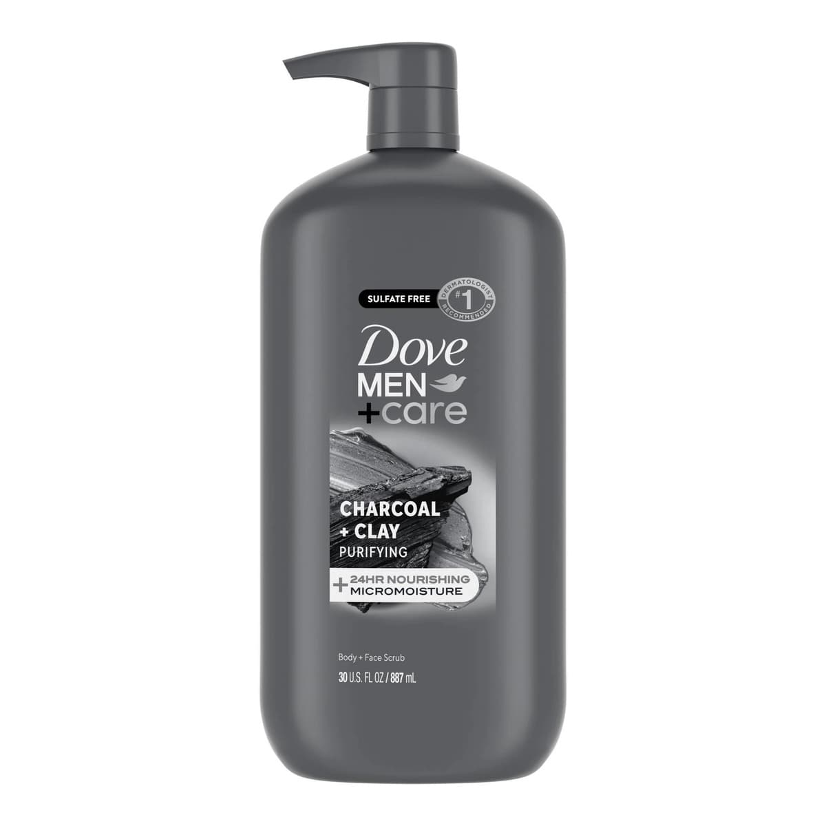 Charcoal + Clay Purifying Body & Face Wash Pump - Sulfate Free