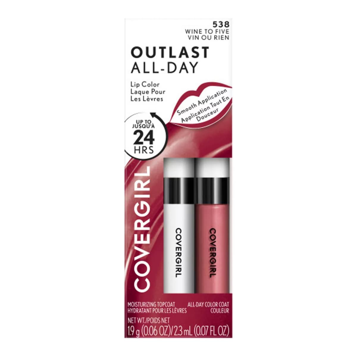 Outlast All-Day Lip Color with Topcoat, Wine To Five 538